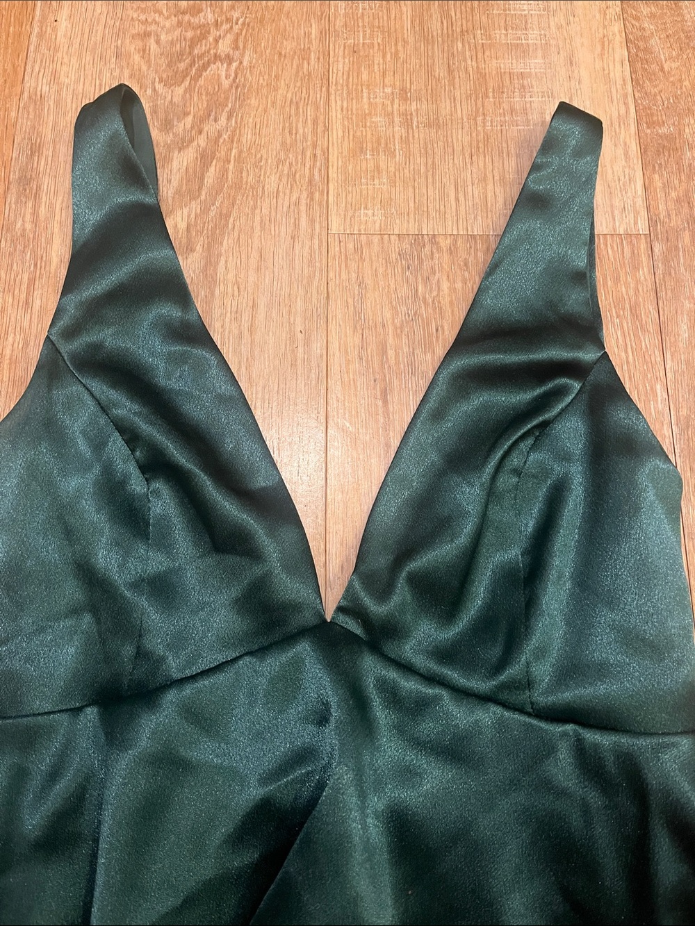 NEW Lulus Green Tiered Mini Dress Satin Sleeveless Holiday Cocktail Small S NWT - Picture 4 of 14